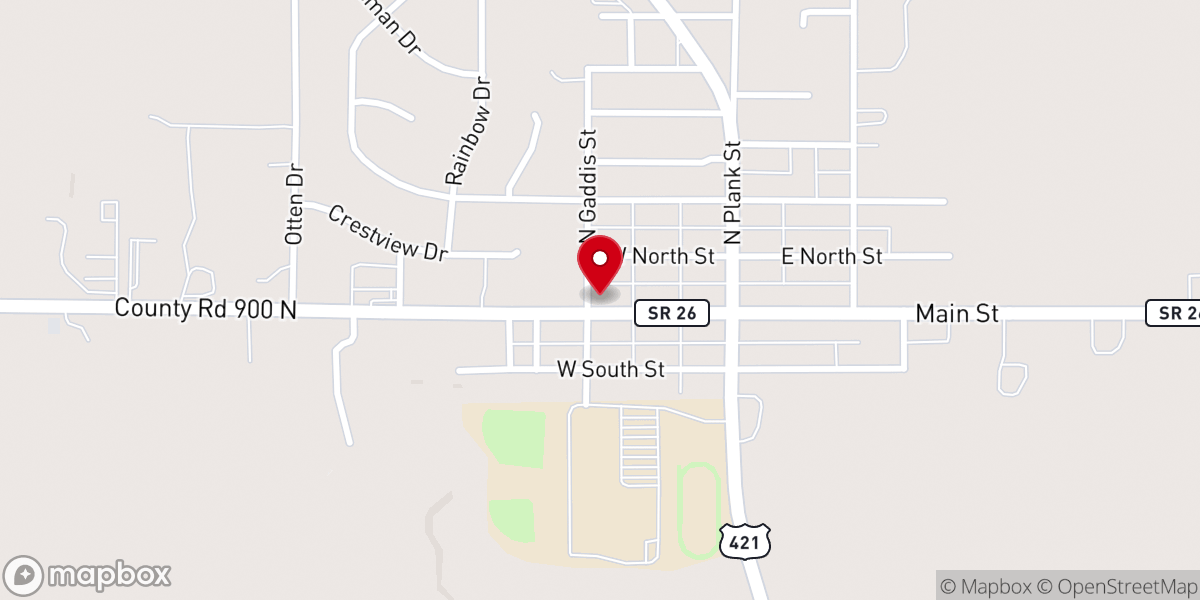 Map showing location of Rossville United Methodist Church