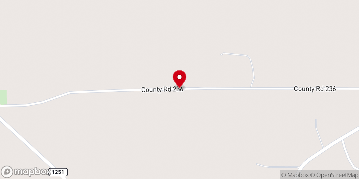 Map showing location of Waldrop Tabernacle