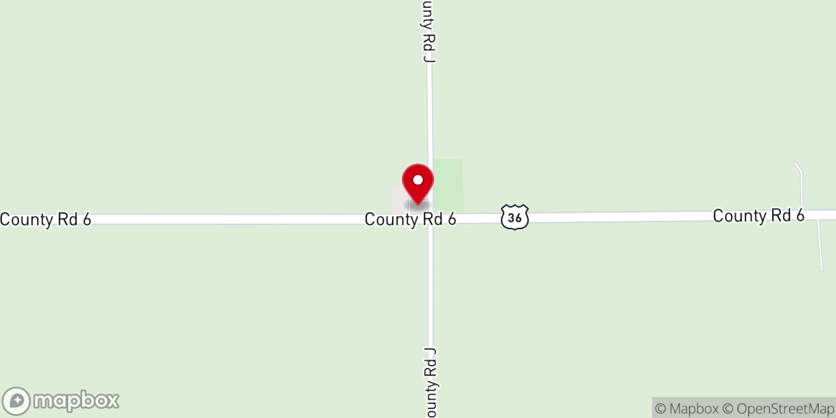 Map showing location of Liberty Church of Joes