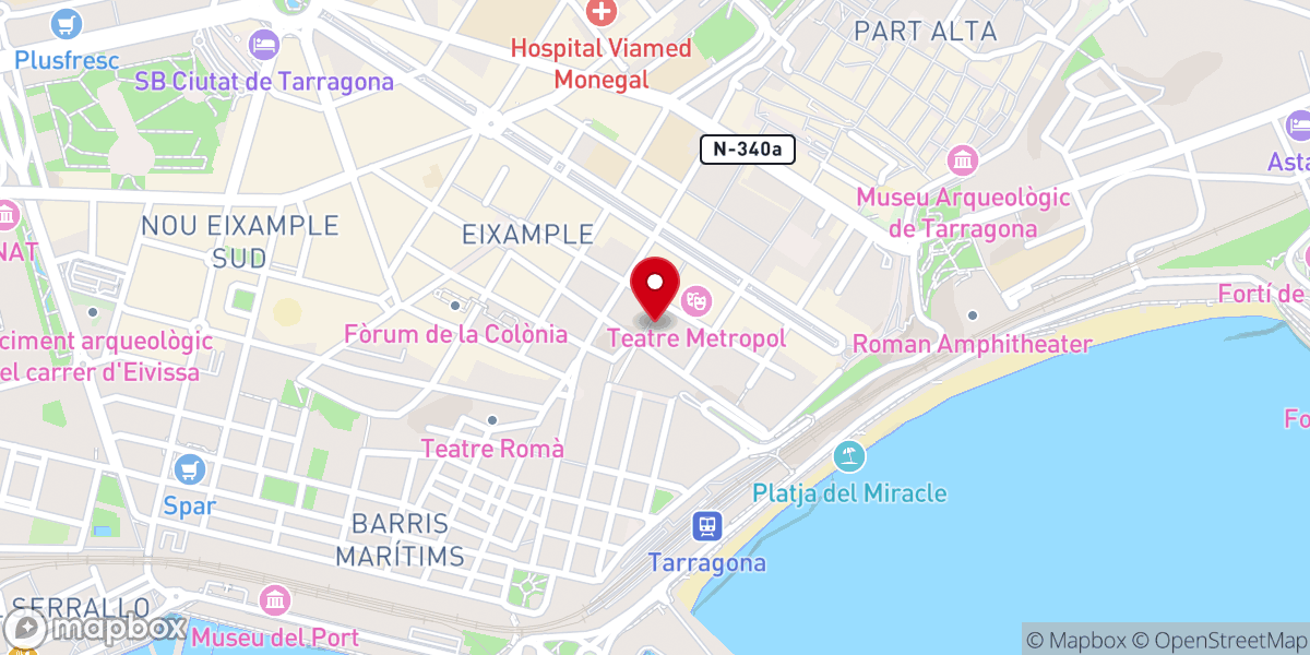 Map showing location of Santuario de Nuestra Señora del Sagrado Corazón