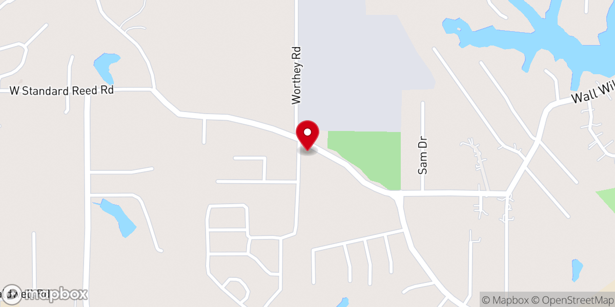 Map showing location of Goodhope Baptist Church