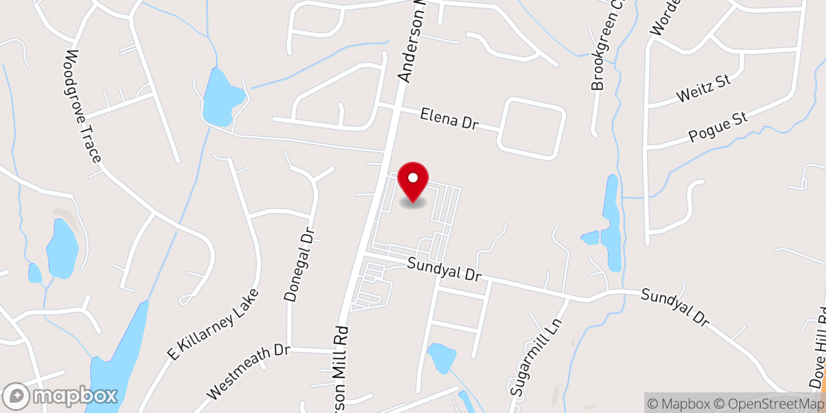 Map showing location of Church at The Mill