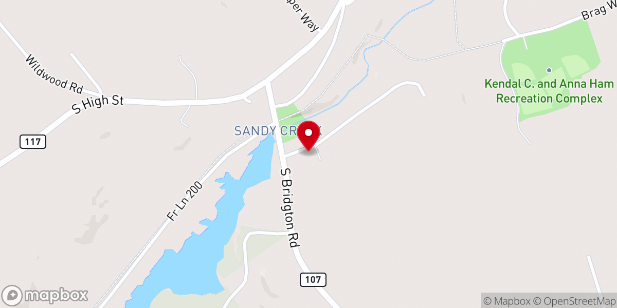 Map showing location of Grace Christian Church