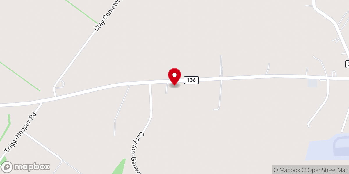Map showing location of Geneva Church
