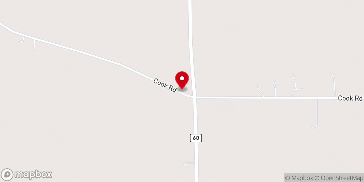 Map showing location of Barretts Chapel