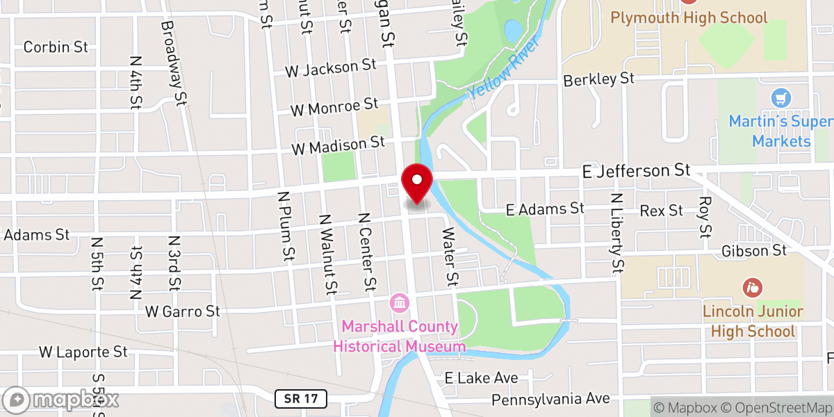 Map showing location of First United Methodist Church