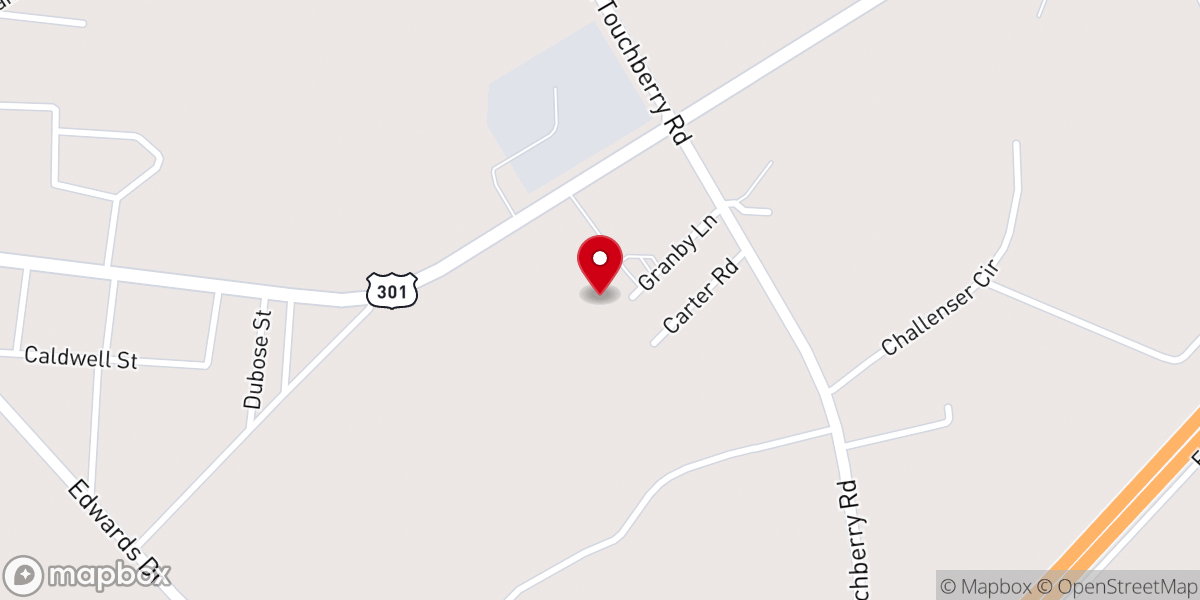 Map showing location of Tawcaw Church