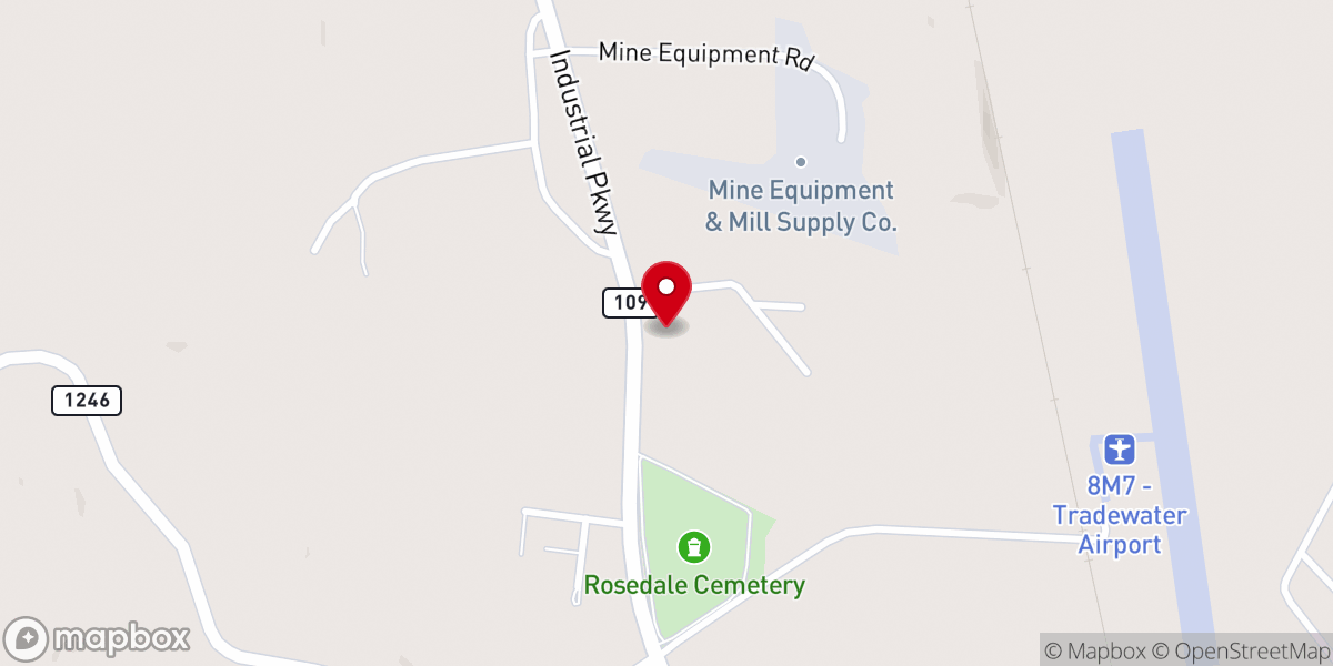 Map showing location of First Baptist Church