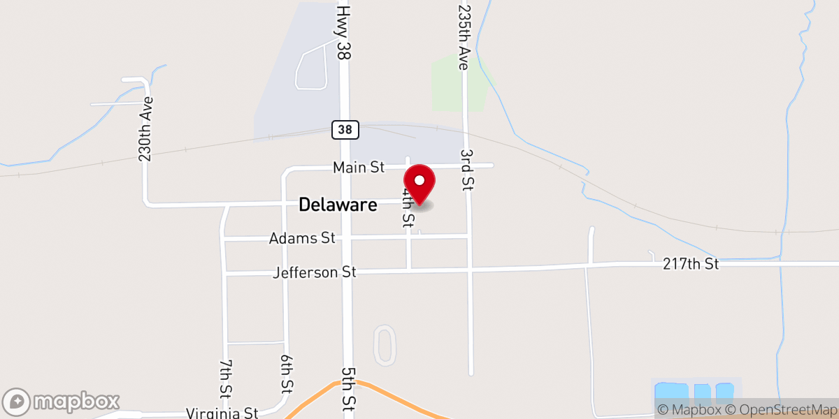 Map showing location of St. Paul Lutheran Church - LCMS