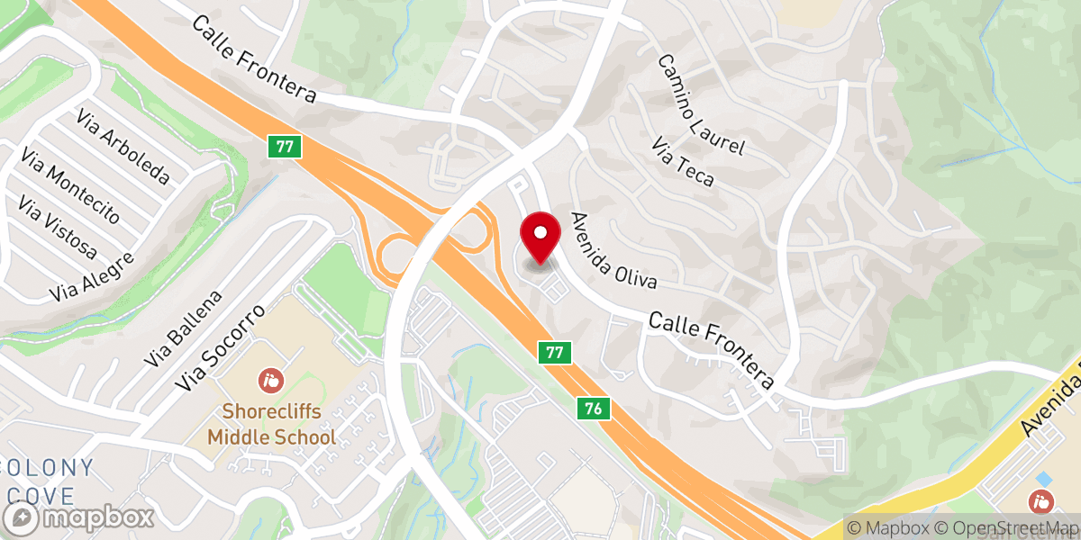 Map showing location of Pacific Coast Church Preschool