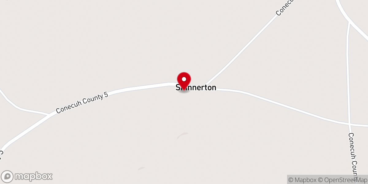 Map showing location of Skinnerton Church
