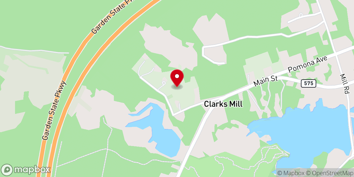 Map showing location of Clarks Mill Burying Ground