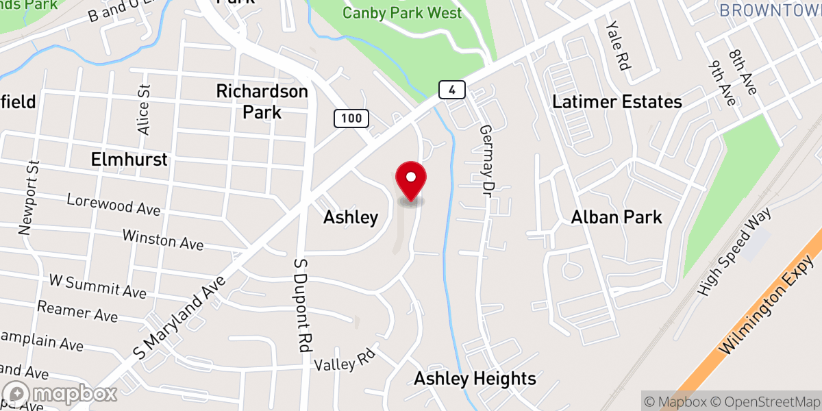 Map showing location of Ccc Imoleayo Parish Wilmington Delaware