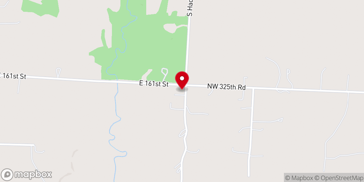Map showing location of Forest Grove Baptist Church