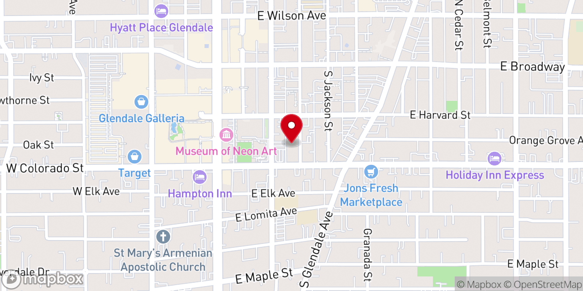 Map showing location of Rose Chapel