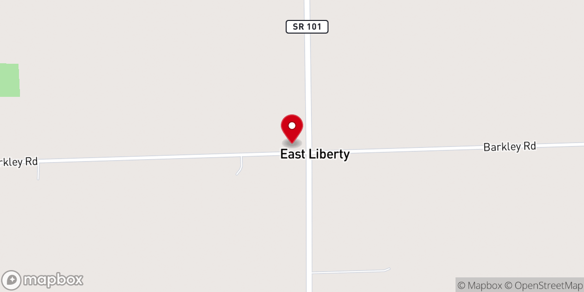 Map showing location of Monroeville East Liberty United Methodist Church