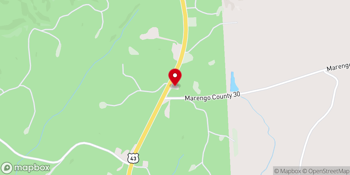 Map showing location of Wayne Baptist Church