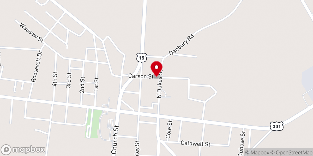 Map showing location of Saint Mattias Episcopal Church