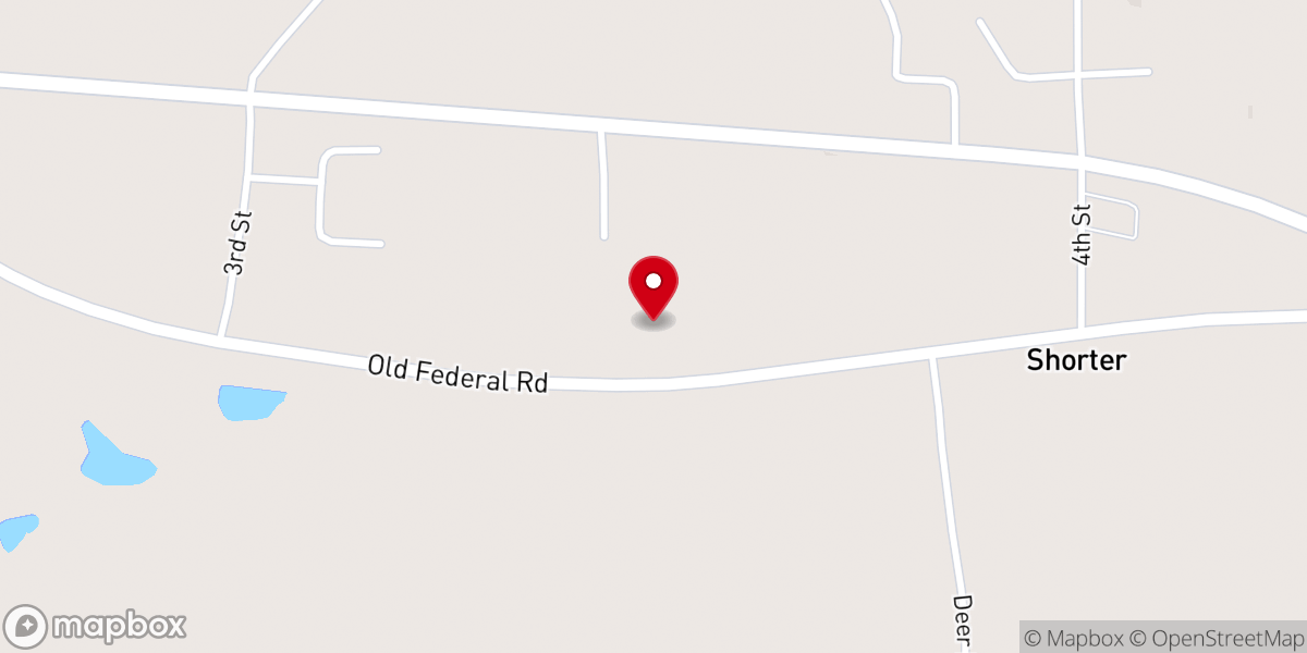 Map showing location of Cubahatchee Baptist Church