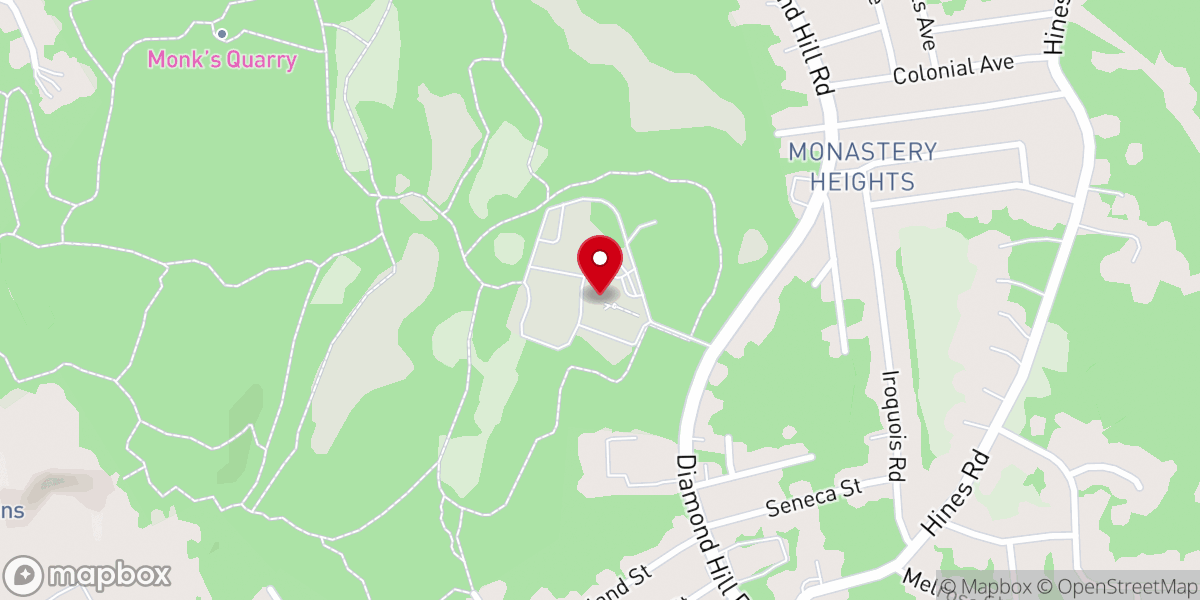 Map showing location of The Monastery