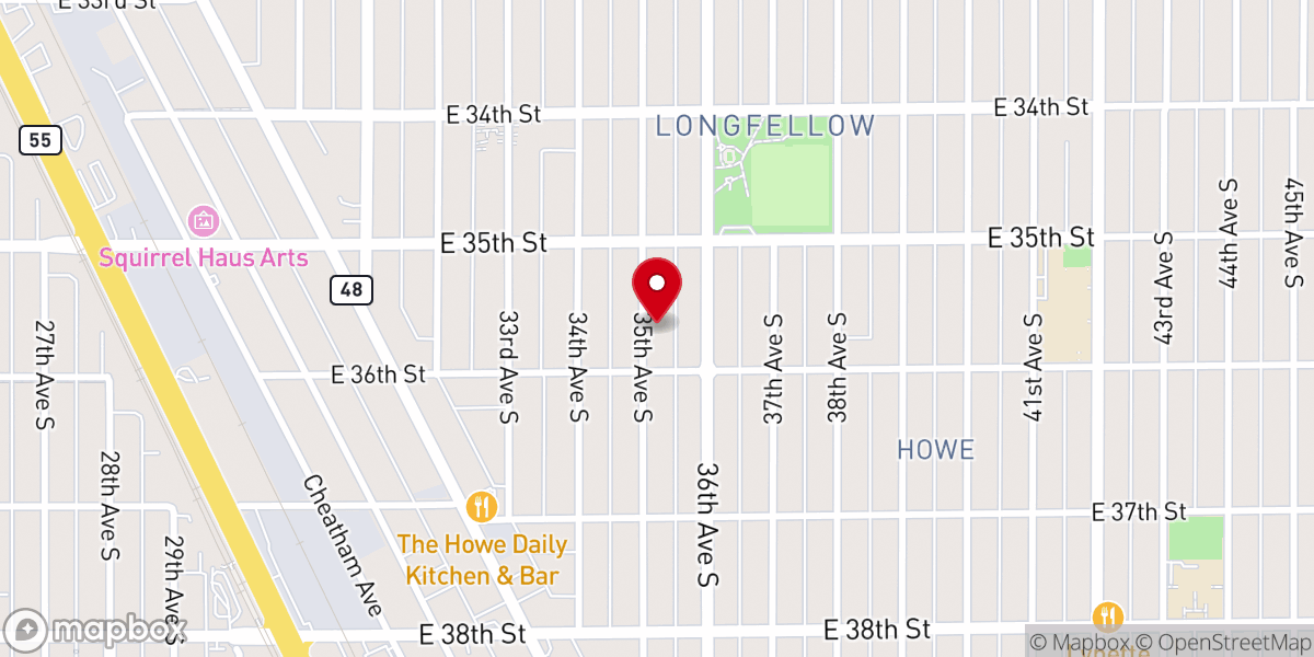 Map showing location of Impact Living Christian Center