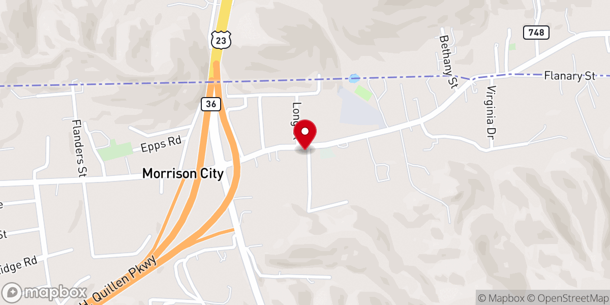 Map showing location of Morrison City Christian Churc