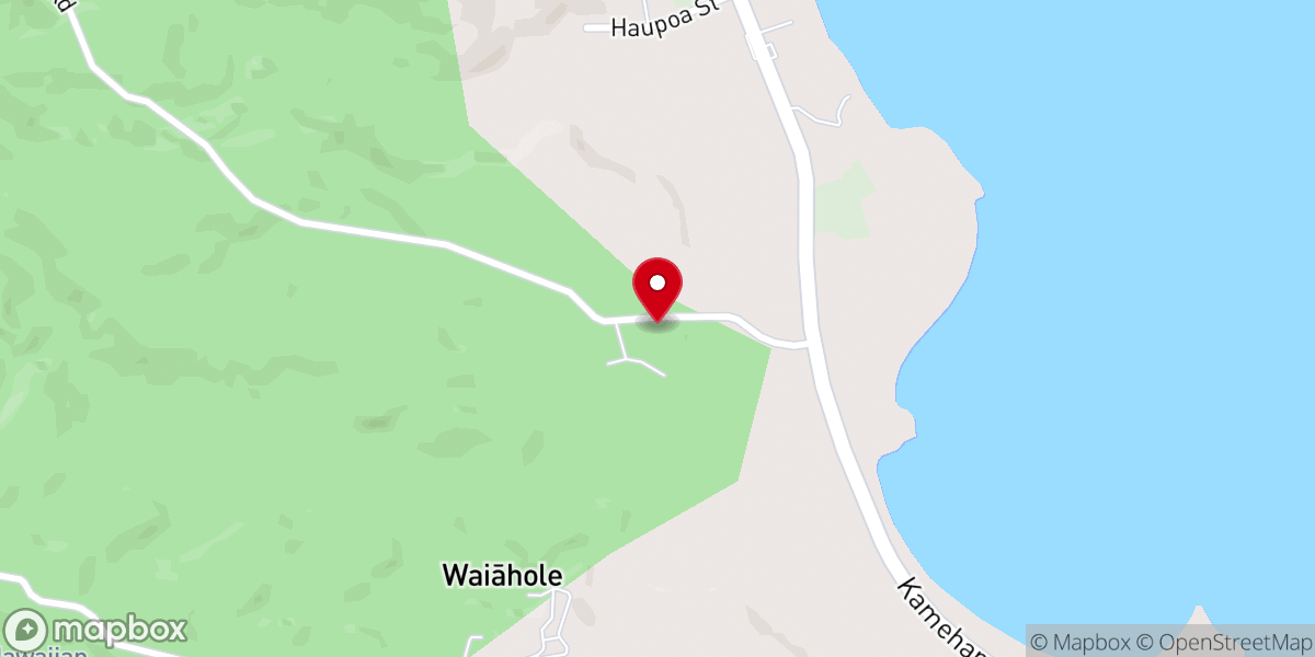 Map showing location of Ka Mauna o 'Oliveta Church