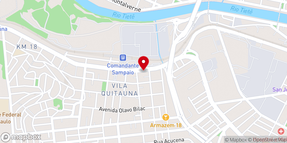 Map showing location of Igreja Bola de Neve - Km 18 - Osasco