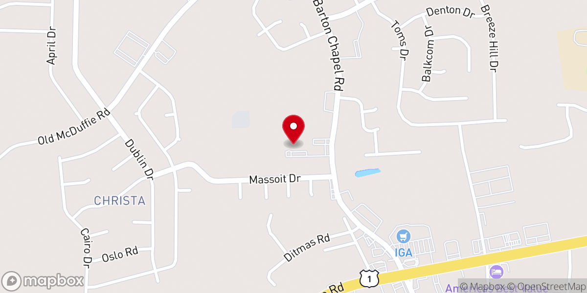 Map showing location of Augusta Methodist Church