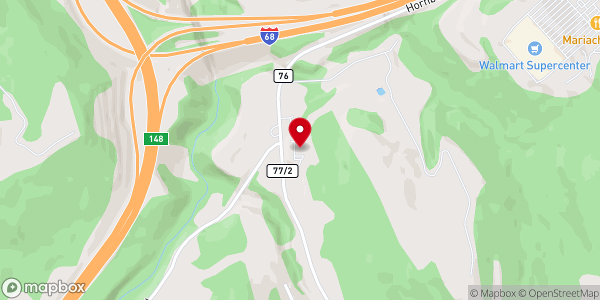 Map showing location of Hope Church