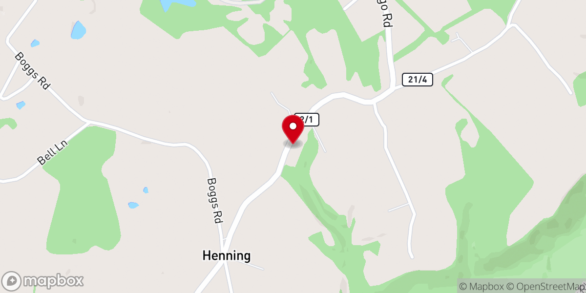 Map showing location of Enon Baptist Church