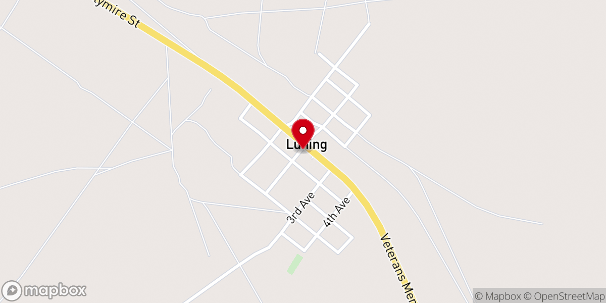 Map showing location of Luning Rest Area
