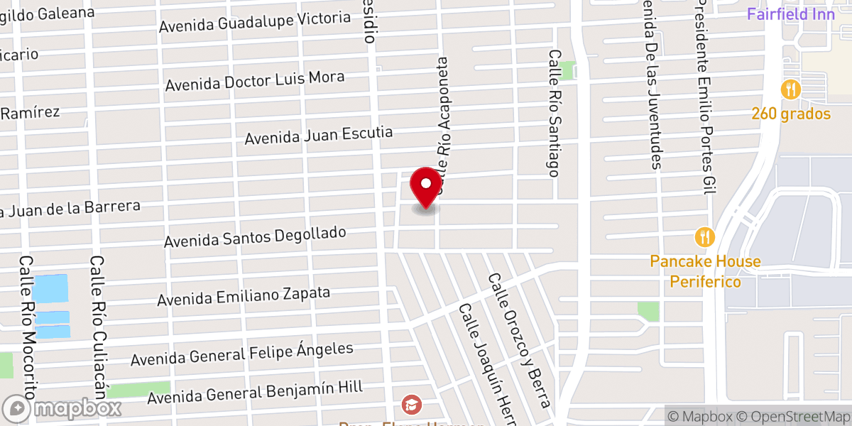 Map showing location of Parroquia Asunción de María