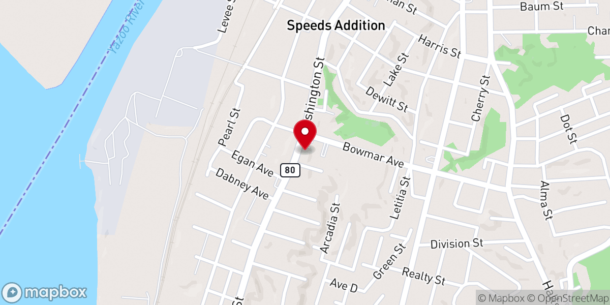 Map showing location of Saint George Antiochian Orthodox Church