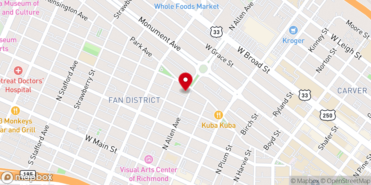 Map showing location of Bethel Assembly of God Church