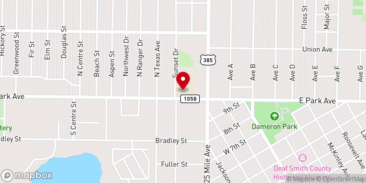 Map showing location of St. Anthony Catholic School