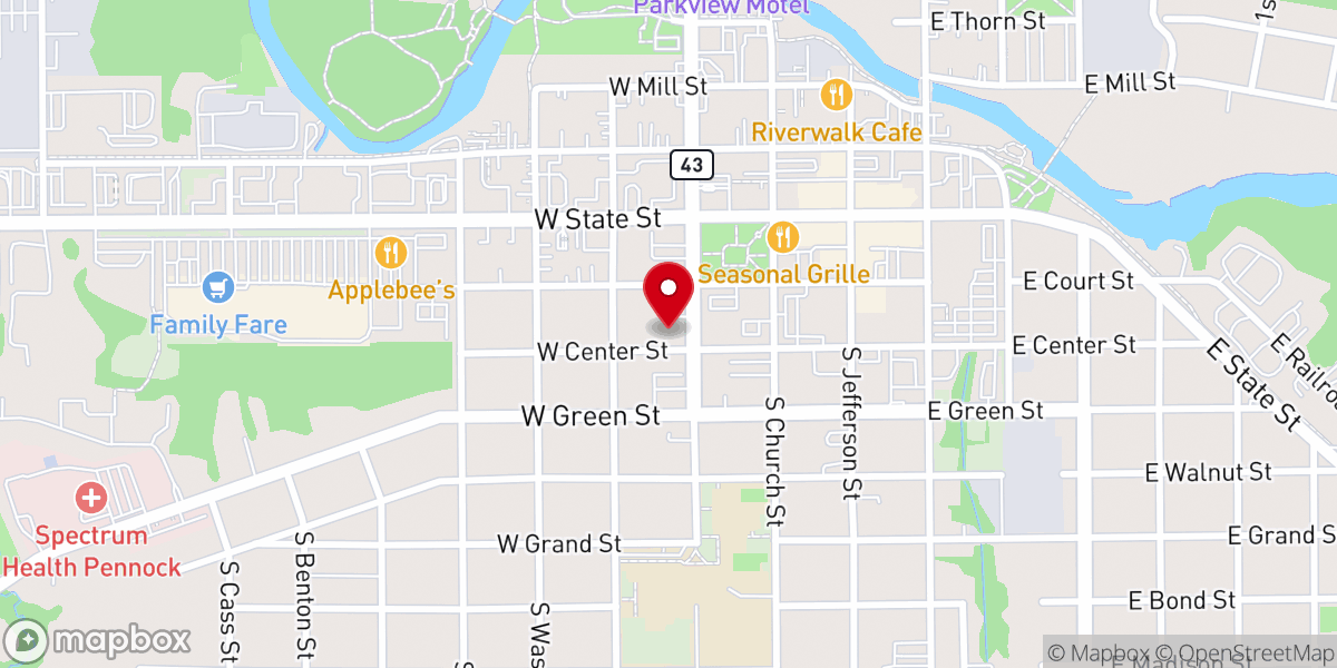 Map showing location of Emmanuel Episcopal Church