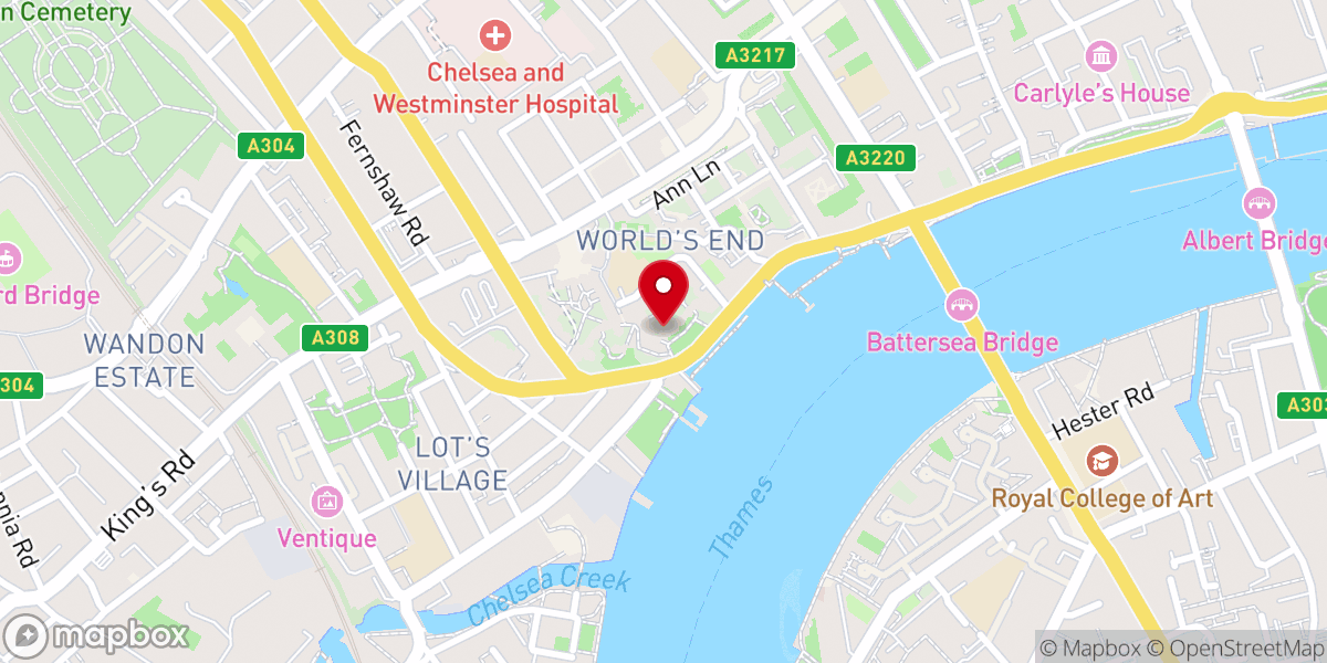 Map showing location of Chelsea Muslim Community Hub