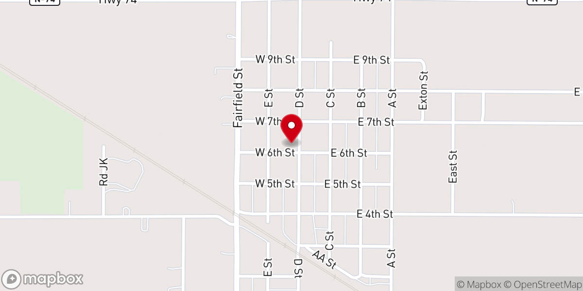 Map showing location of Community Presbyterian Church