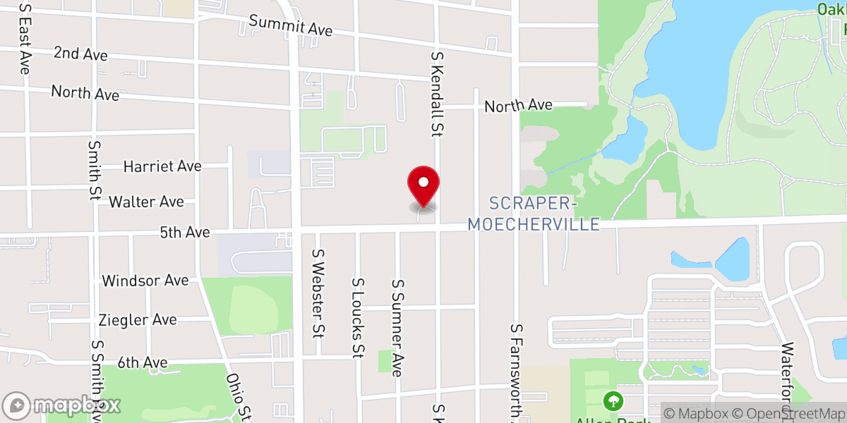 Map showing location of Greater Love Missionary Baptist
