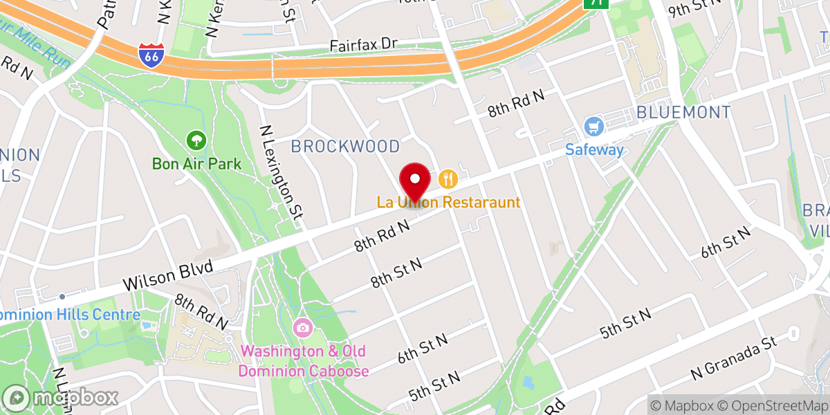 Map showing location of Arlington Metaphysical Chapel