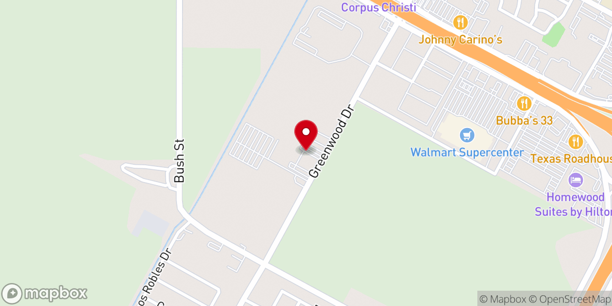 Map showing location of St Johns Baptist Church