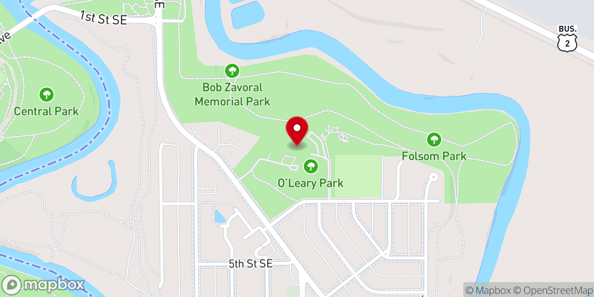 Map showing location of VFW Arena