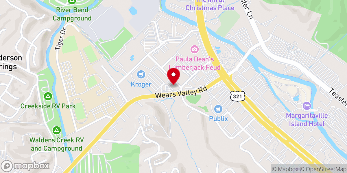Map showing location of Holy Cross Catholic Church