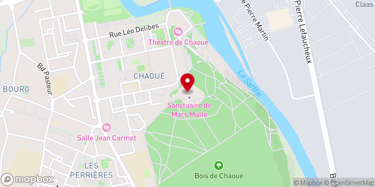 Map showing location of Sanctuaire de Mars Mullo