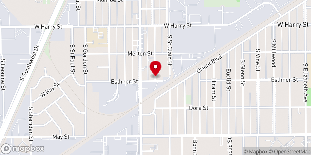 Map showing location of First Free Will Baptist Church