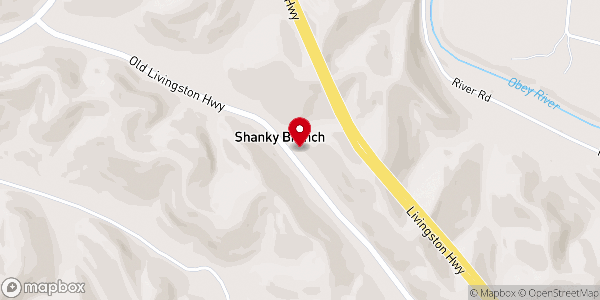 Map showing location of Shankey Branch First Church-God