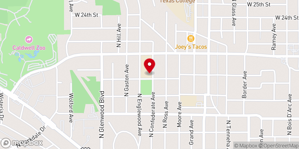 Map showing location of Reformation Church - Tyler