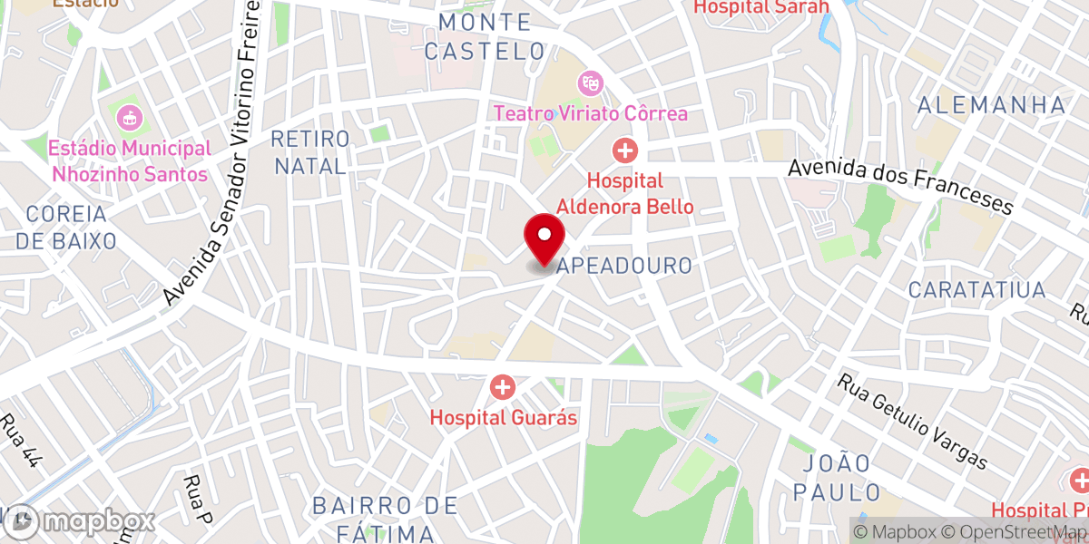 Map showing location of Igreja Batista Nacional de São Luís