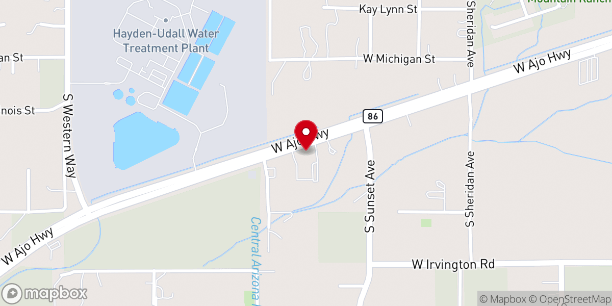 Map showing location of Monday Night Ministries